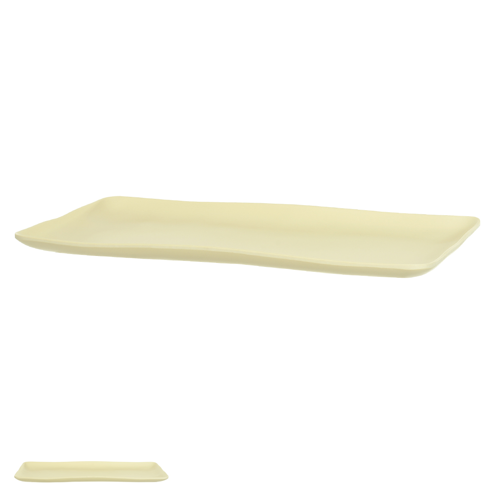 TRAVESSA MELAMINA 36X17,7X2cm ORGANIC (BEGE)