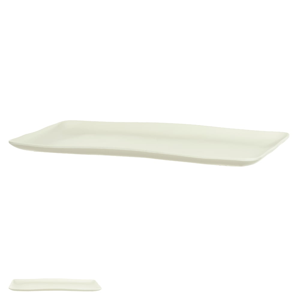 TRAVESSA MELAMINA 36X17,7X2cm ORGANIC (OFF WHITE)
