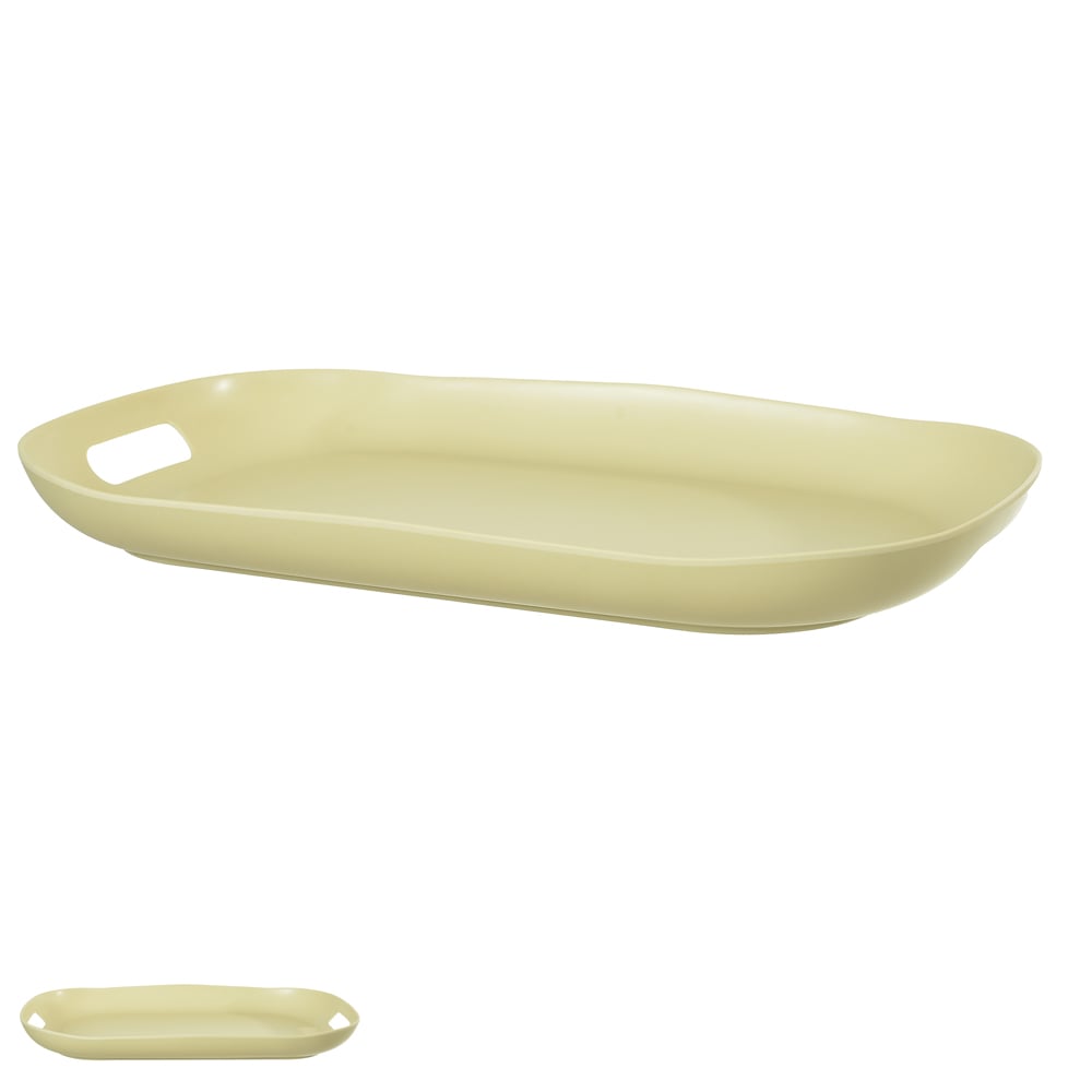 BANDEJA MELAMINA 47,5X36X5cm ORGANIC (BEGE)
