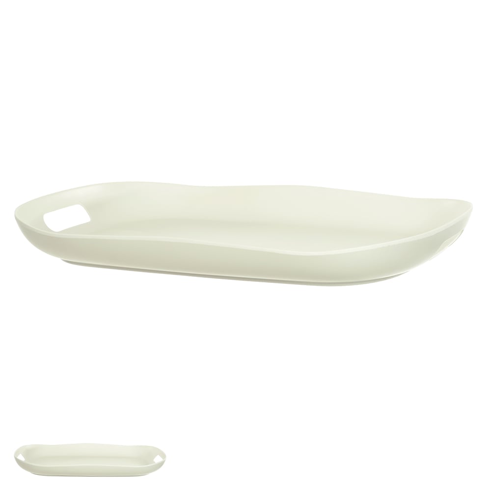 BANDEJA MELAMINA 47,5X36X5cm ORGANIC (OFF WHITE)