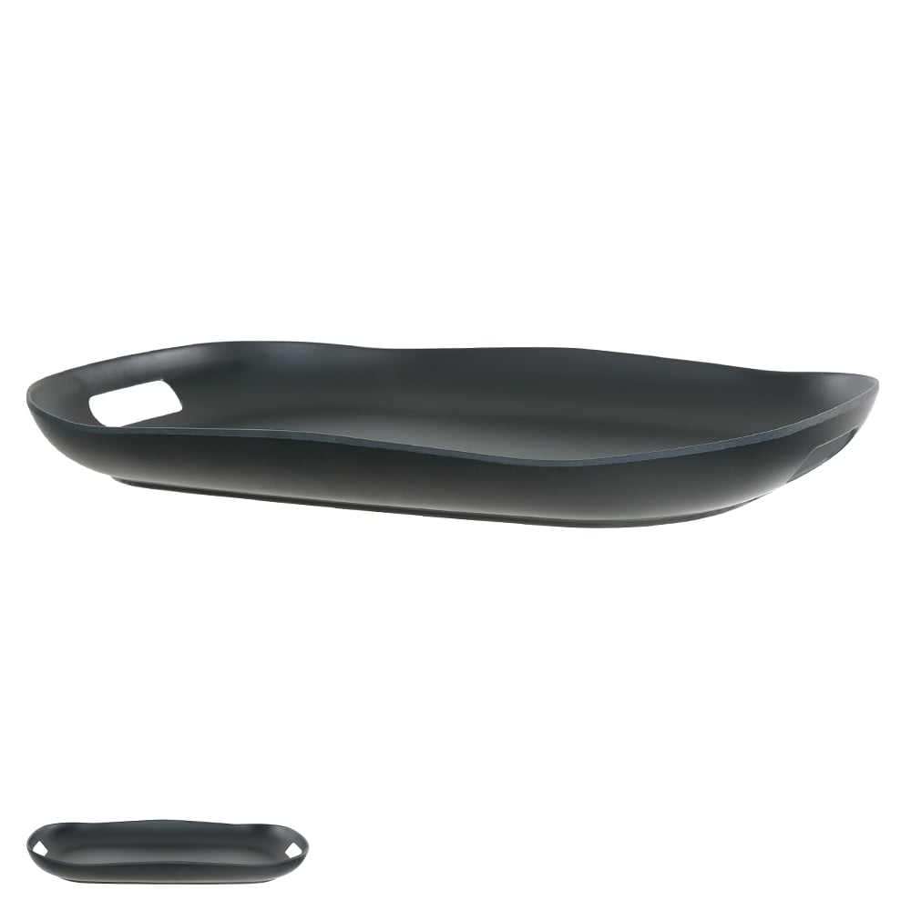 BANDEJA MELAMINA 47,5X36X5cm ORGANIC (PRETO)
