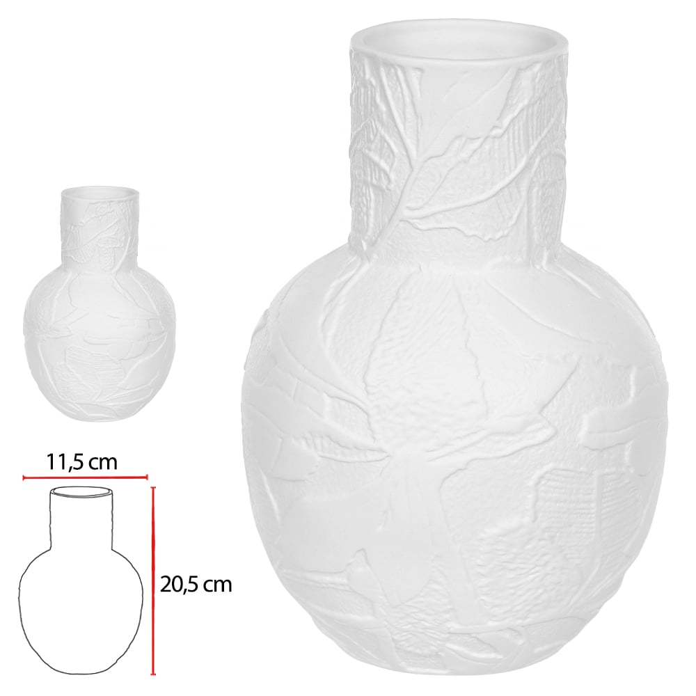 VASO DECOR PORCELANA (BRANCO) 20,5cm 11,5d
