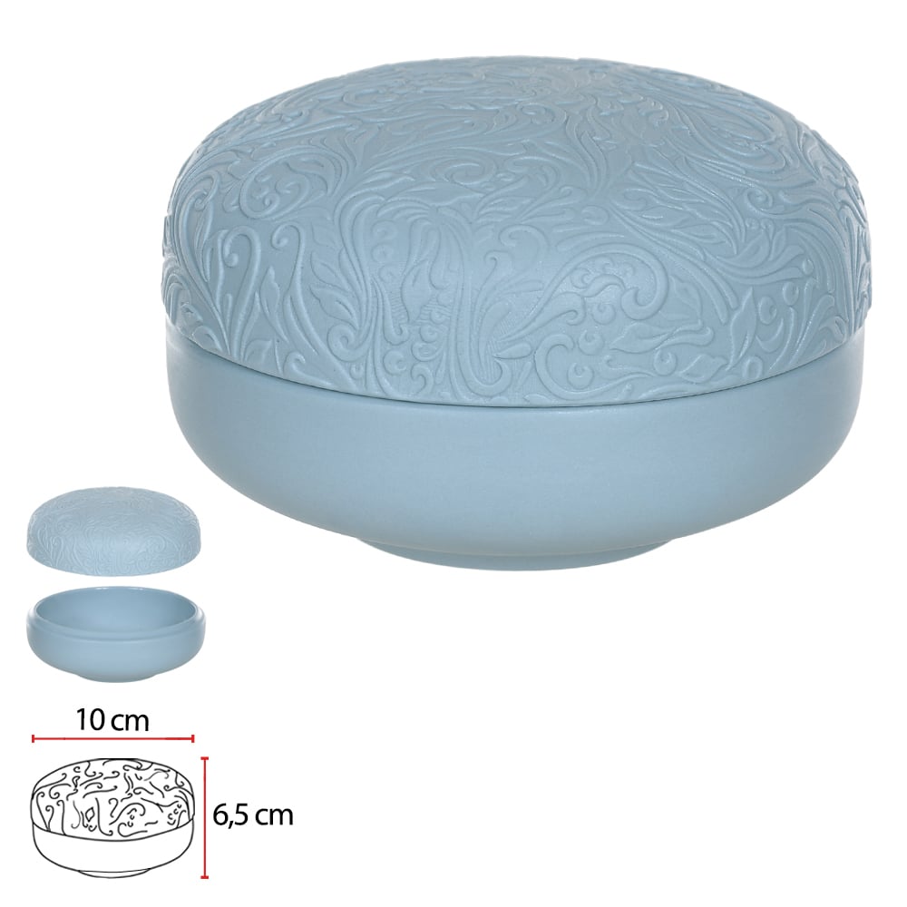 CAIXA DECOR PORCELANA (AZUL) 6,5cm 10d