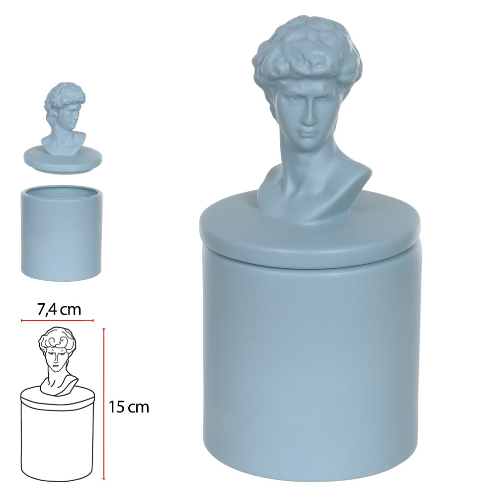 CAIXA DECOR PORCELANA (AZUL) 15X7,4cm