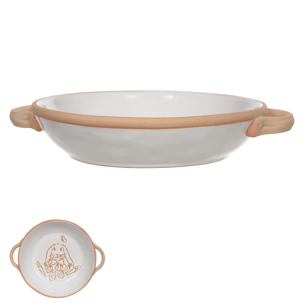 PASCOA OBJETO DECORATIVO COELHO (BEGE BRANCO) 28X23,5X5,5cm