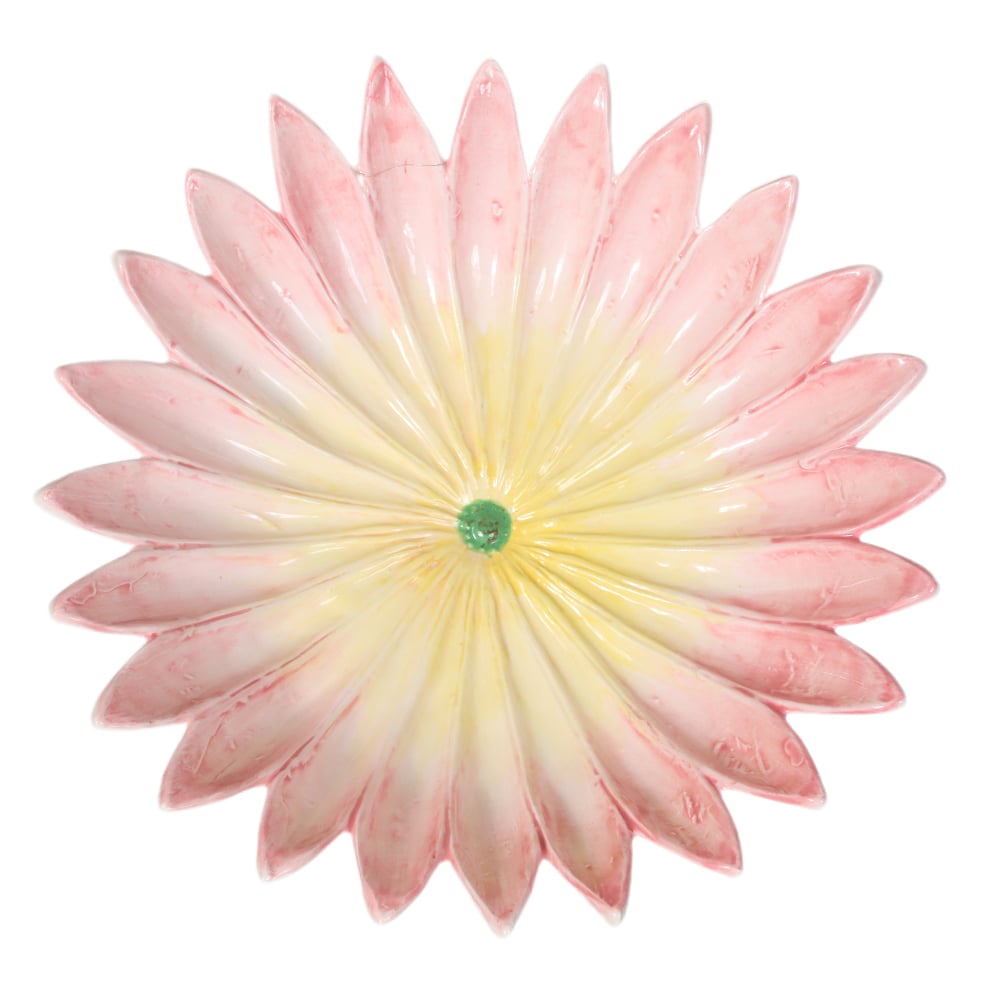 FLOR DECORATIVA PAREDE (ROSA AMARELO) 17D