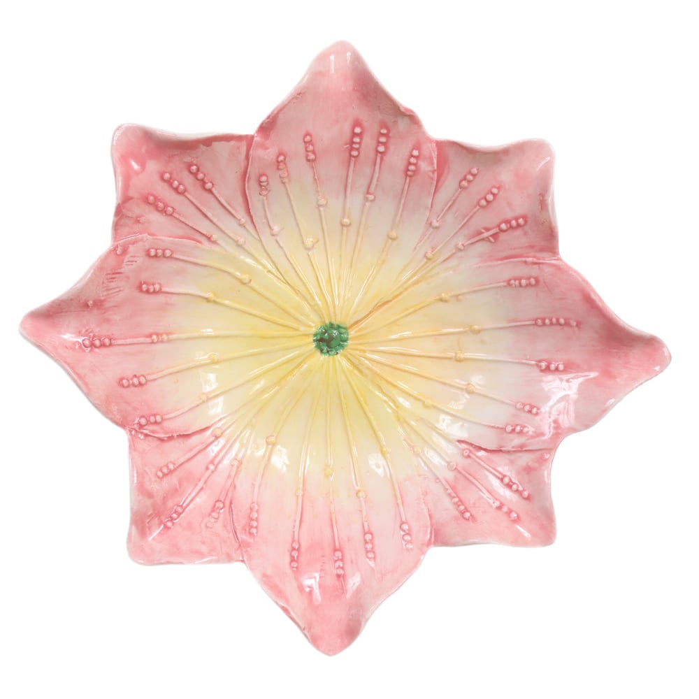 FLOR DECORATIVA PAREDE (ROSA AMARELO) 17D
