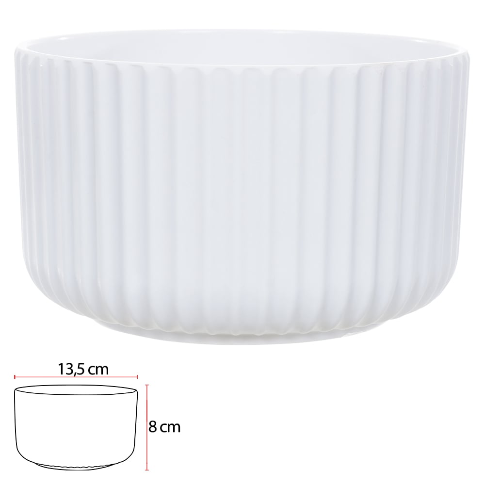 VASO BACIA MELAMINA (BRANCO) 8cm