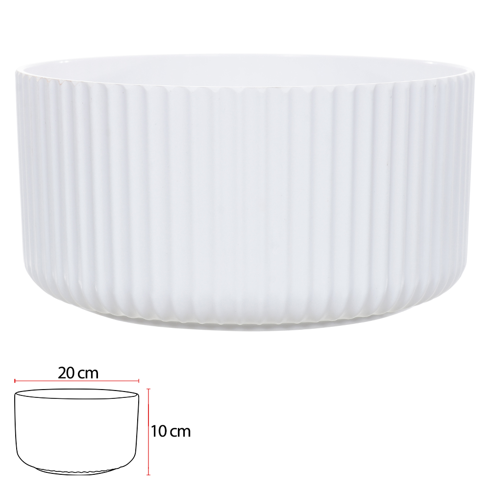 VASO BACIA MELAMINA (BRANCO) 10cm