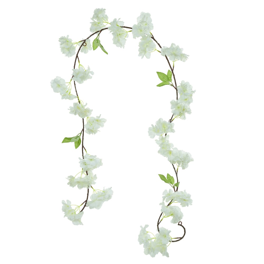 C.GUIRLANDA FLOR CEREJEIRA X115 (BRANCO) 1,8m