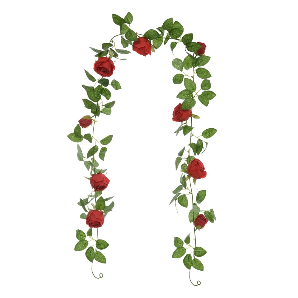 C.GUIRLANDA ROSA X9 (VERMELHO) 2m