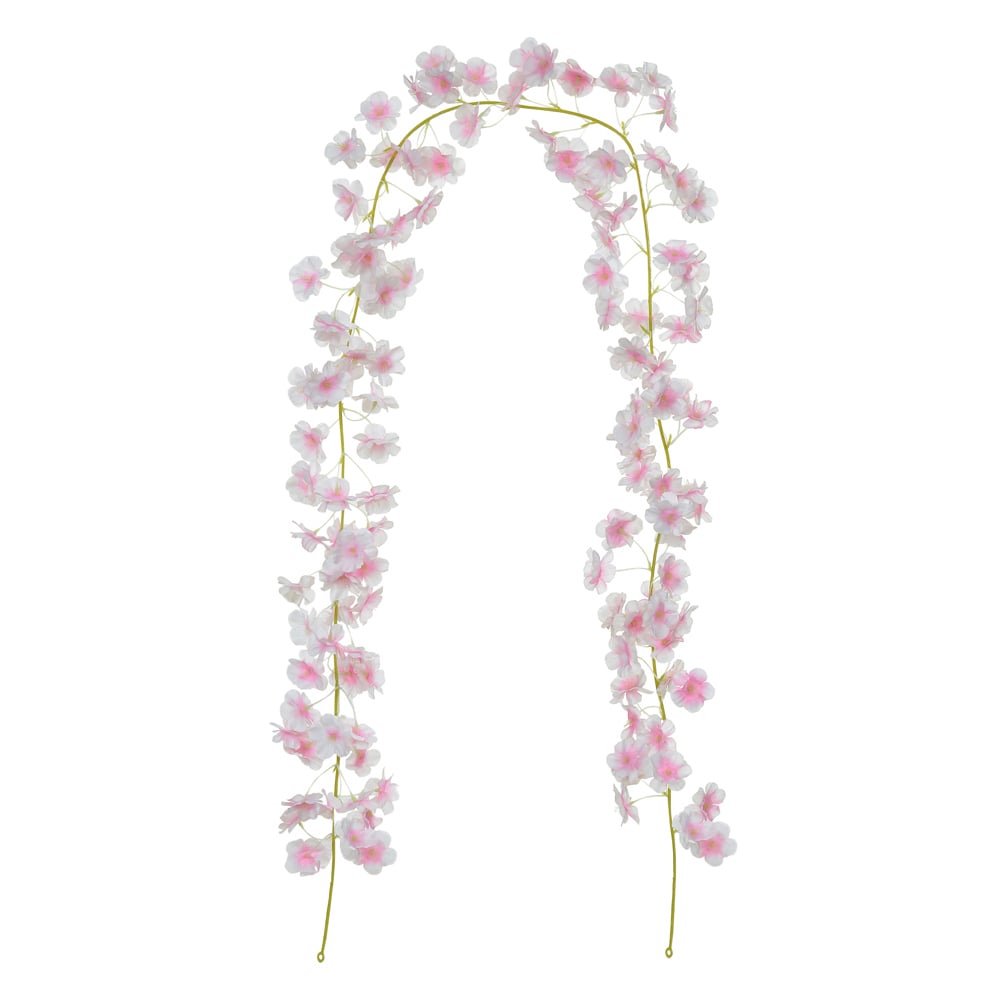C.GUIRLANDA FLOR CEREJEIRA X135 (BRANCO ROSA) 1,8m