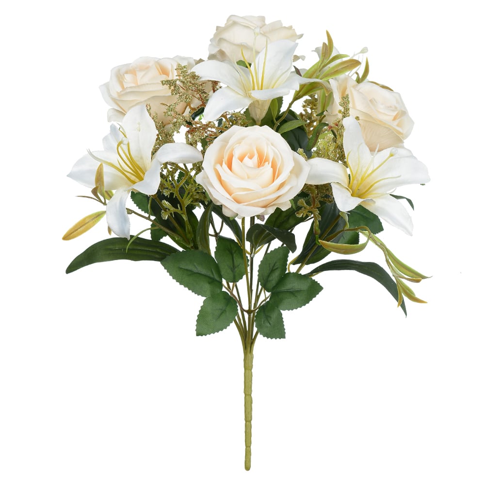 B.ROSA LIRIO X9 (CREME) 40cm