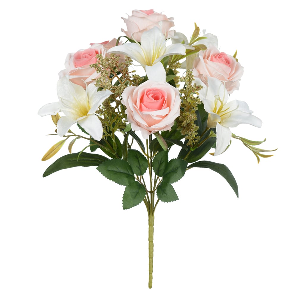 B.ROSA LIRIO X9 (CREME ROSA) 40cm