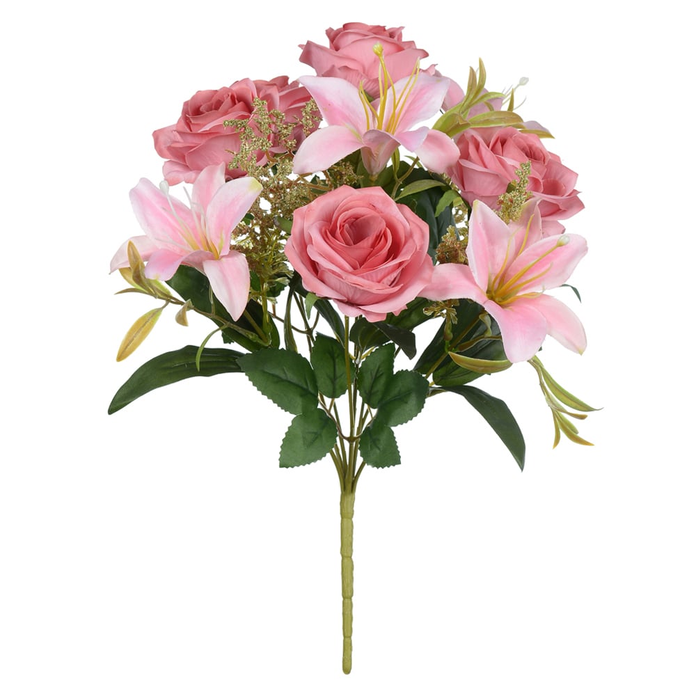 B.ROSA LIRIO X9 (ROSA ANTIGO) 40cm