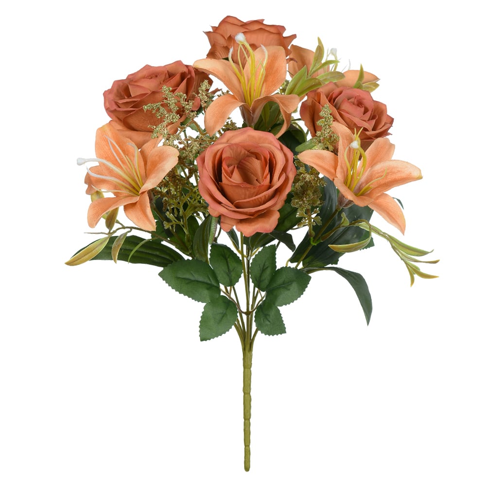 B.ROSA LIRIO X9 (CHA LARANJA) 40cm