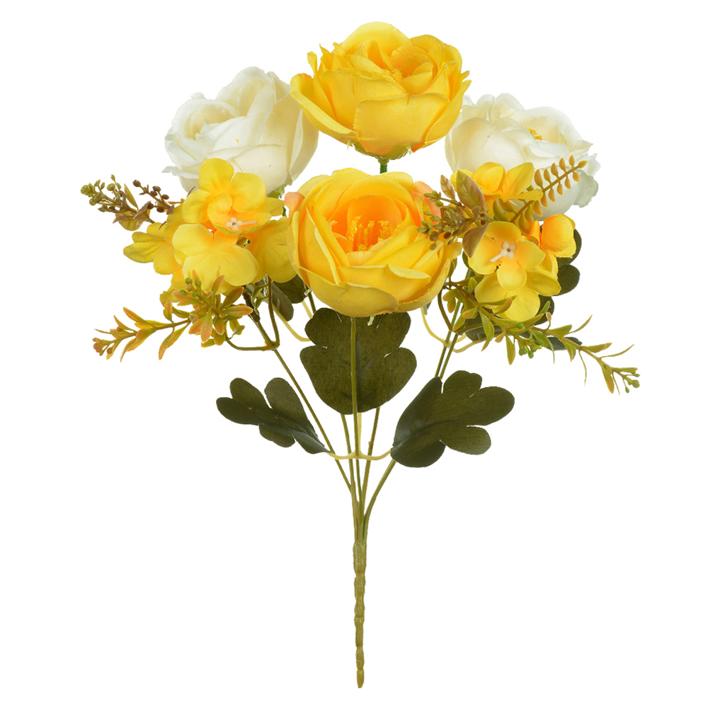 B.PEONIA X6 (BRANCO AMARELO OUTONO) 32cm