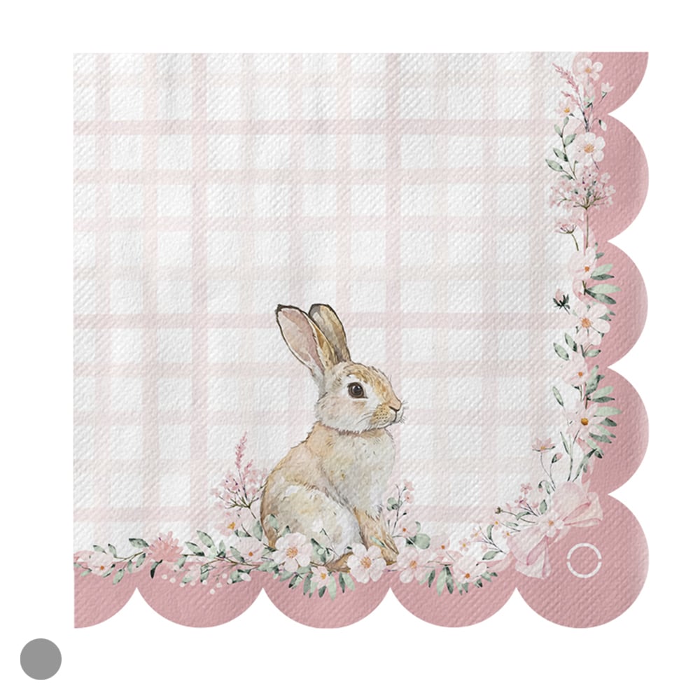 GUARDANAPO XADREZ CANDY C/20 PCS (ROSA) 33X33cm