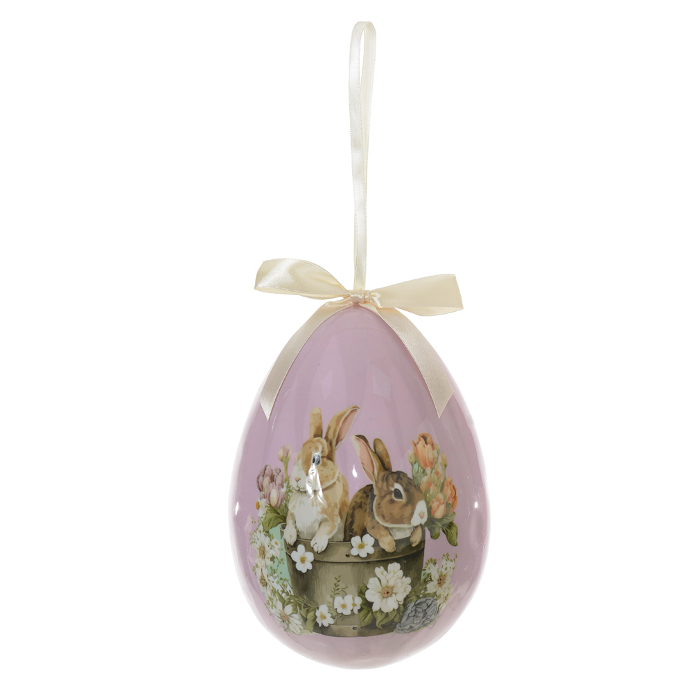 PASCOA ENFEITE OVO (ROSA CLARO) 20cm