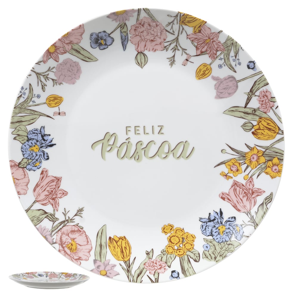 OBJETO DECORATIVO PASCOA PRIMAVERA (COLORIDO) 26,7cm