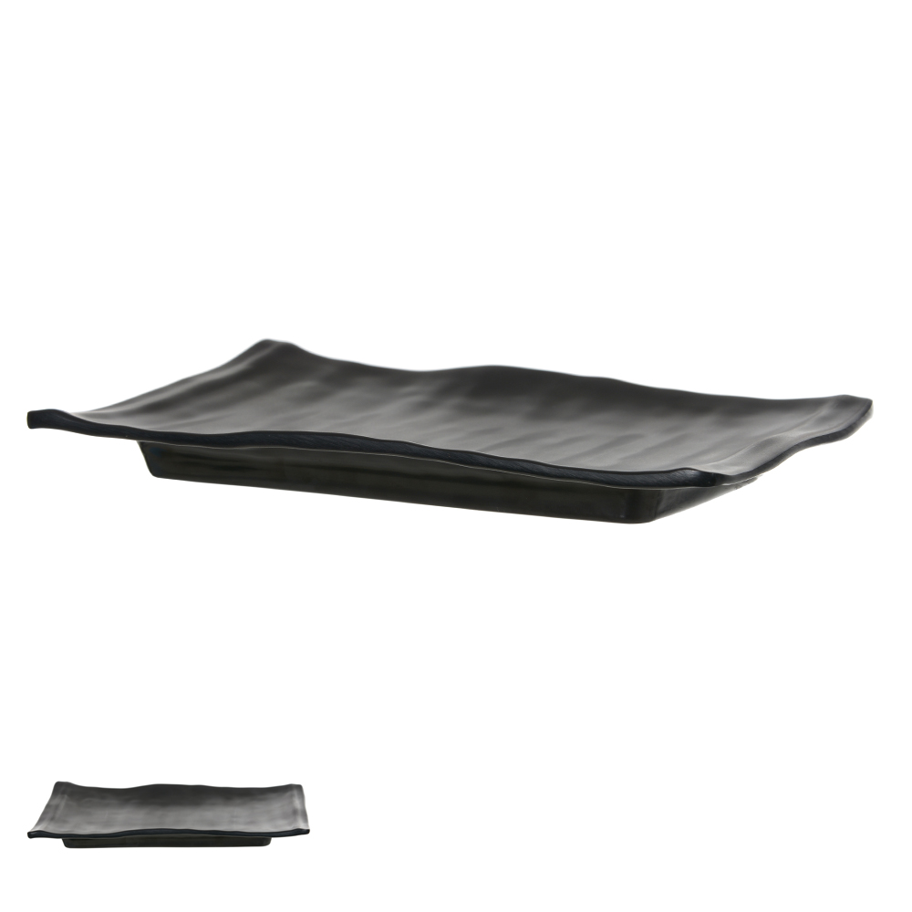 TRAVESSA PARA SUSHI MELAMINA 2,5X12,7X20cm (PRETO)