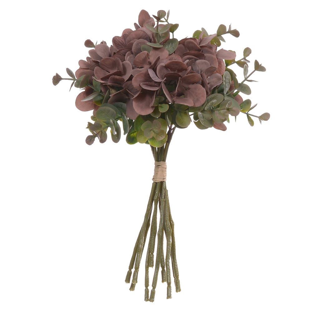 B.HORTENSIA RAMALHETE C/FITA (CHOCOLATE OUTONO) 26cm