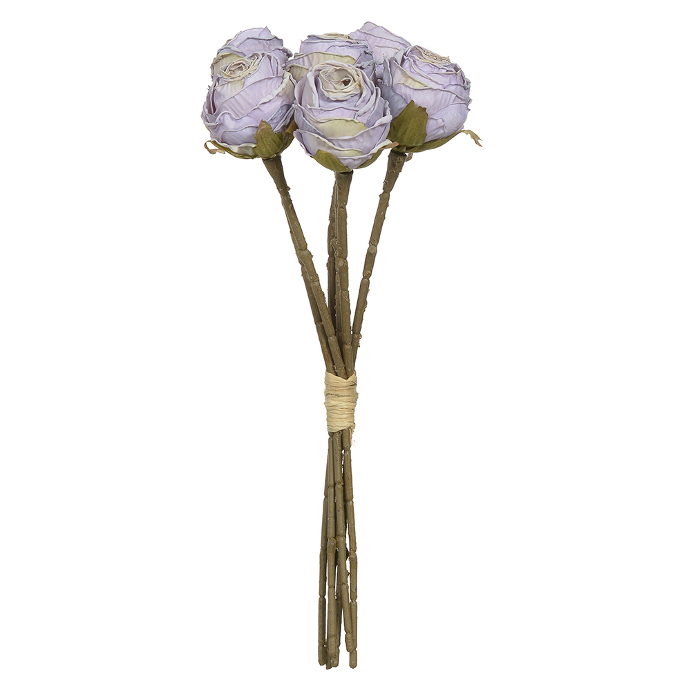 B.ROSA RAMALHETE C/FITA X6 (LAVANDA OUTONO) 29cm