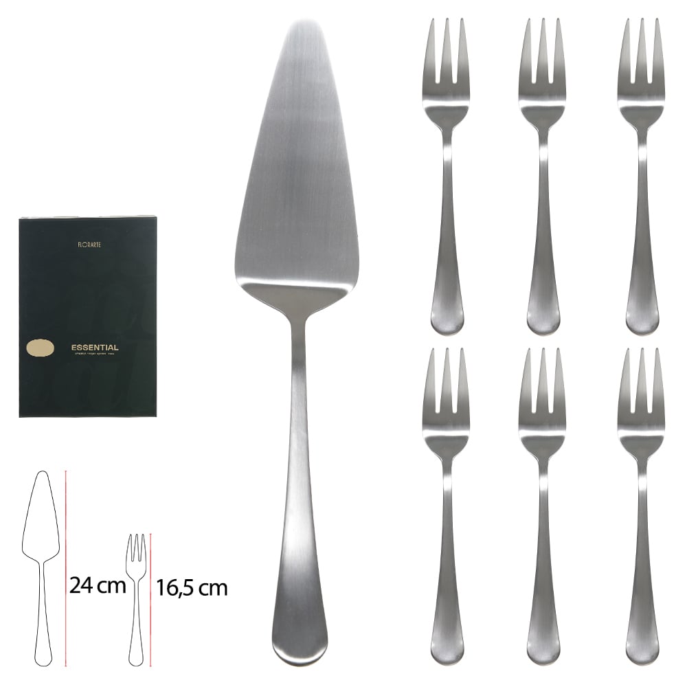 KIT P/BOLO ACO INOX C/7 PECAS ESSENTIAL (PRATA)