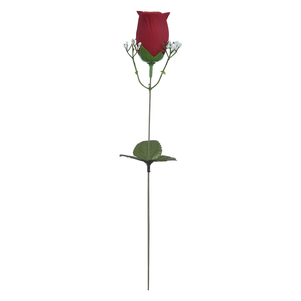 H.ROSA BOTAO AVELUDADO (VERMELHO) 43cm