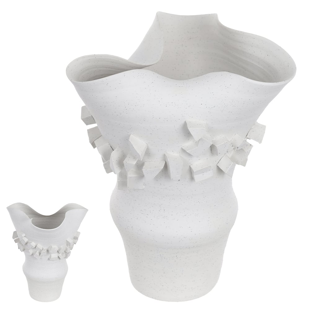 VASO DECOR CERAMICA (BRANCO) 32X28X27cm