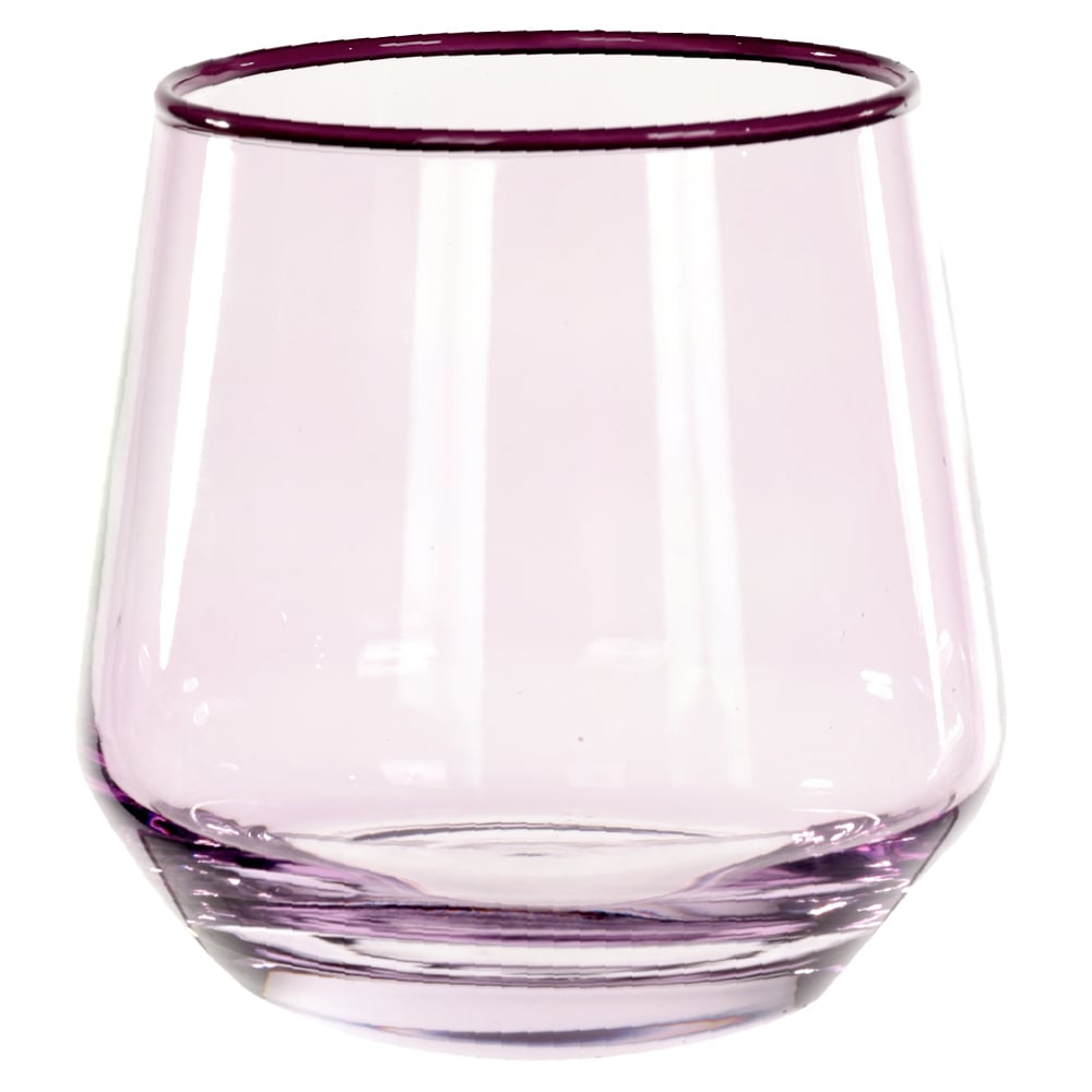 COPO 345ml 9X5,8X7,5cm C/ BORDA ROXA (ROXO)