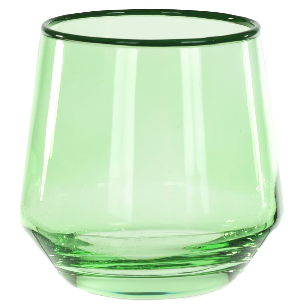 COPO 345ml 9X5,8X7,5cm C/ BORDA VERDE (VERDE)