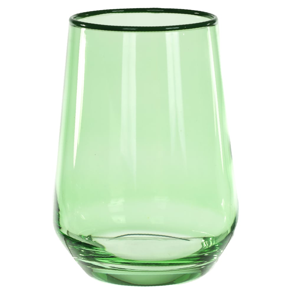 COPO 365ml 11,4X5,5X6,5cm C/ BORDA VERDE (VERDE)