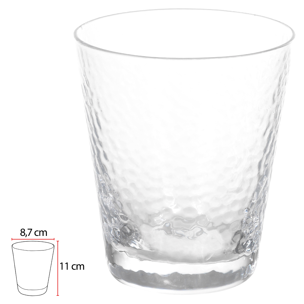 COPO 320ml 10,5X6X9cm C/ TEXTURA (TRANSPARENTE)