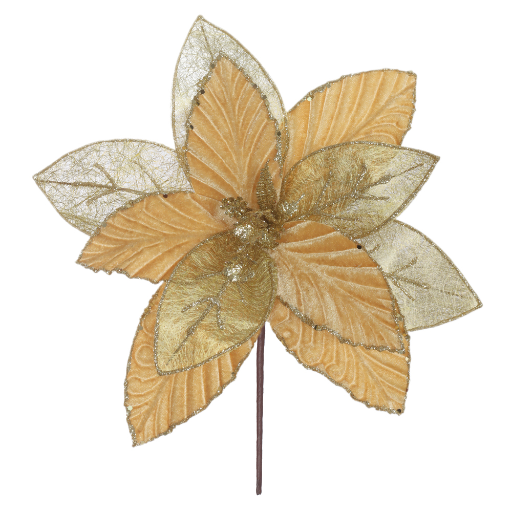H.BICO DE PAPAGAIO NATAL AVELUDADO (DOURADO GLITTER DOURADO) 24cm 30d 11P