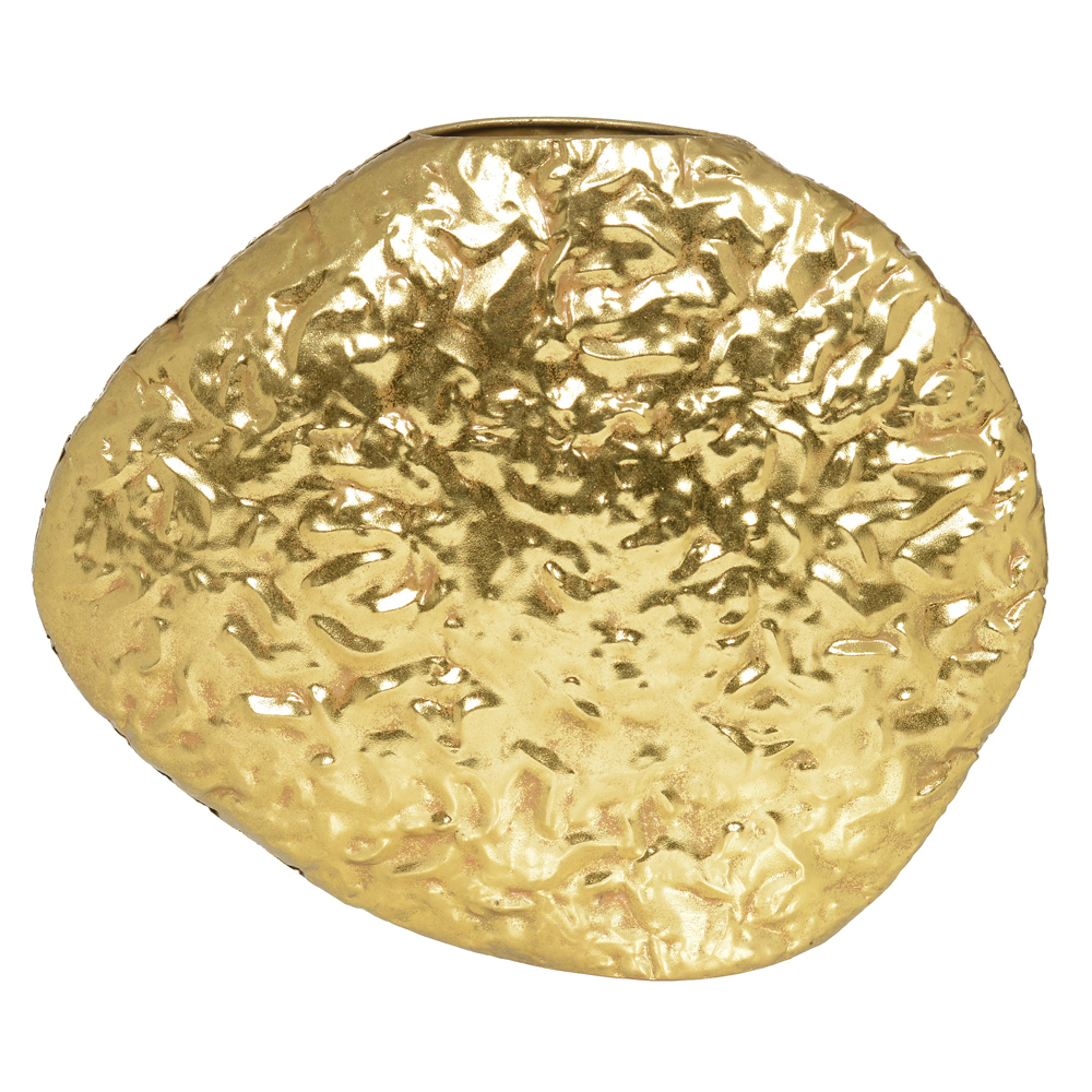VASO DECORATIVO METAL (DOURADO) 34,5X8X29,5cm
