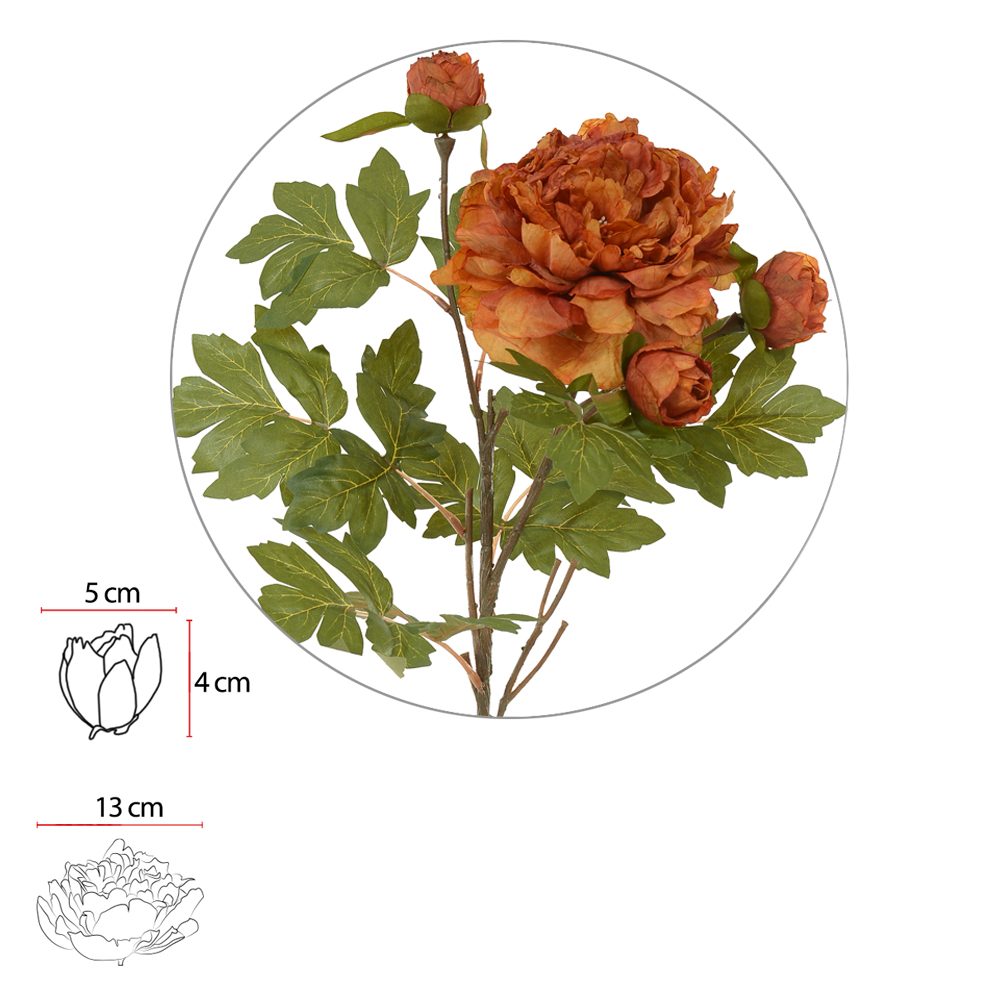 H.PEONIA X4 (OCRE OUTONO) 63cm