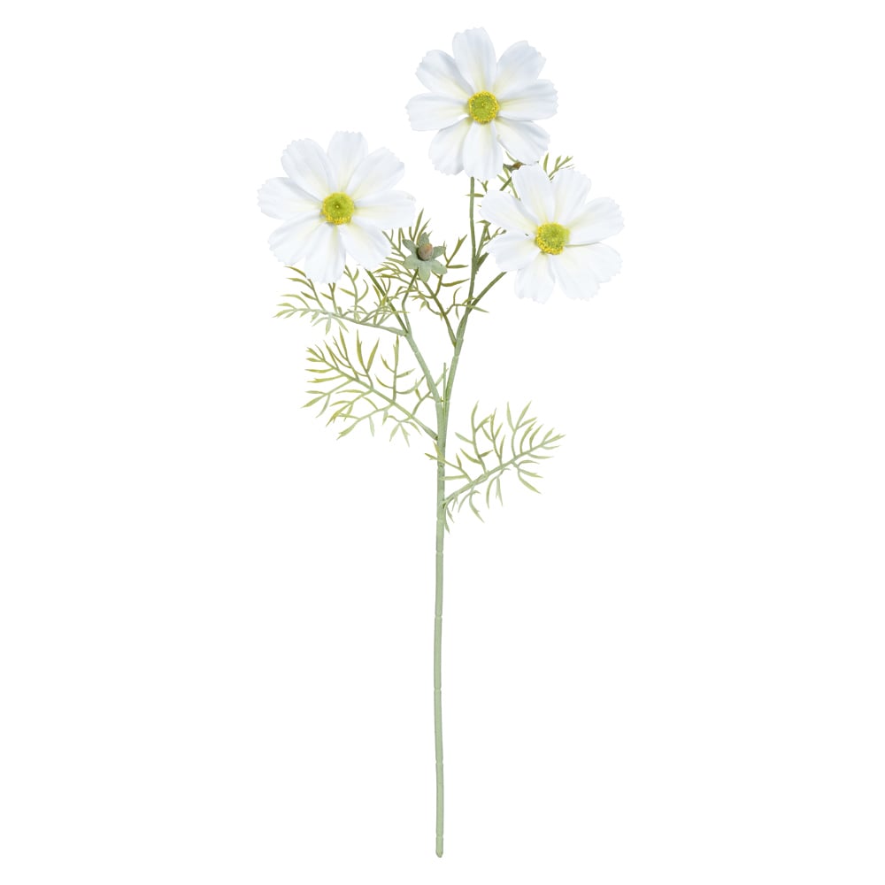 H.COSMOS REAL TOQUE C/FLOCKED X3 (BRANCO) 65cm