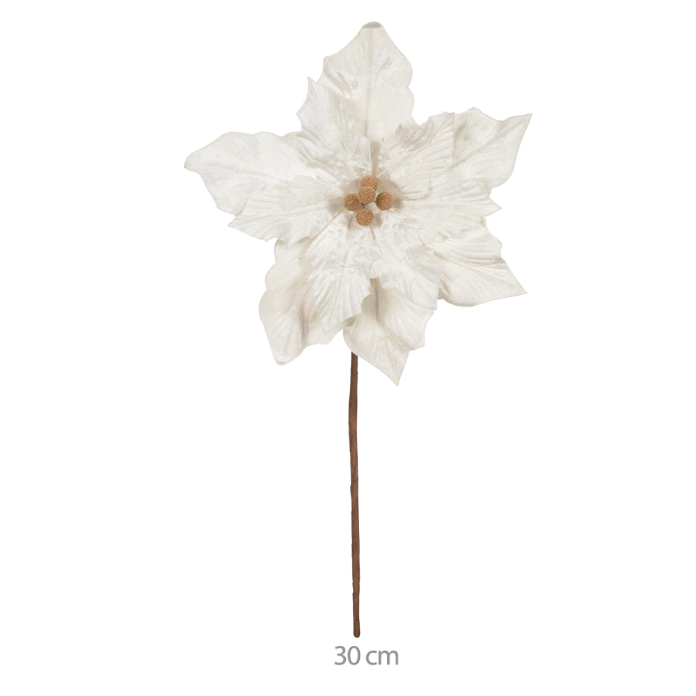 H.BICO PAPAGAIO NATAL AVELUDADO (BRANCO) 25cm 30d 12P