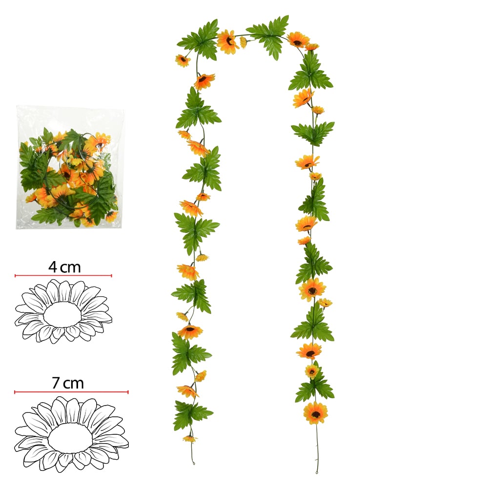 C.GUIRLANDA GIRASSOL X28 (AMARELO) 2,45m