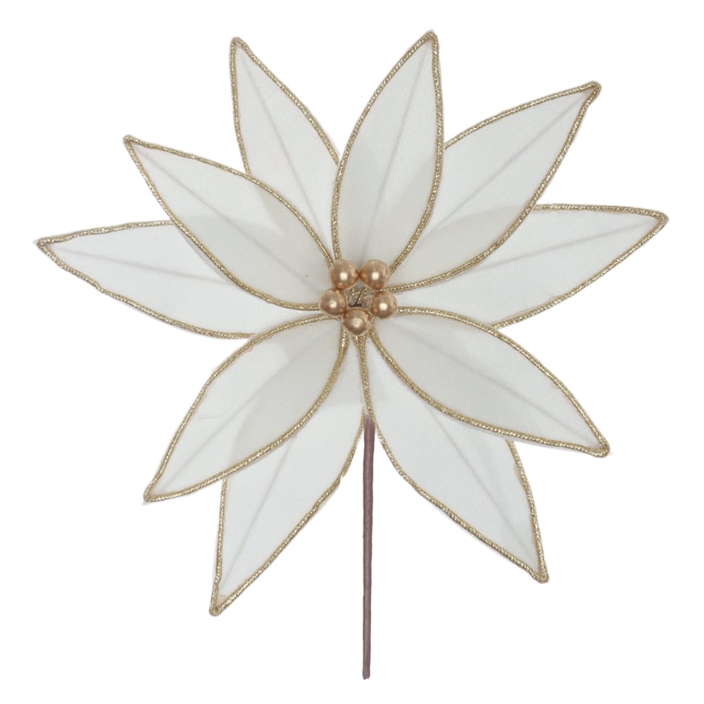 H.BICO DE PAPAGAIO NATAL AVELUDADO (OFF WHITE) 20cm 30d 10P
