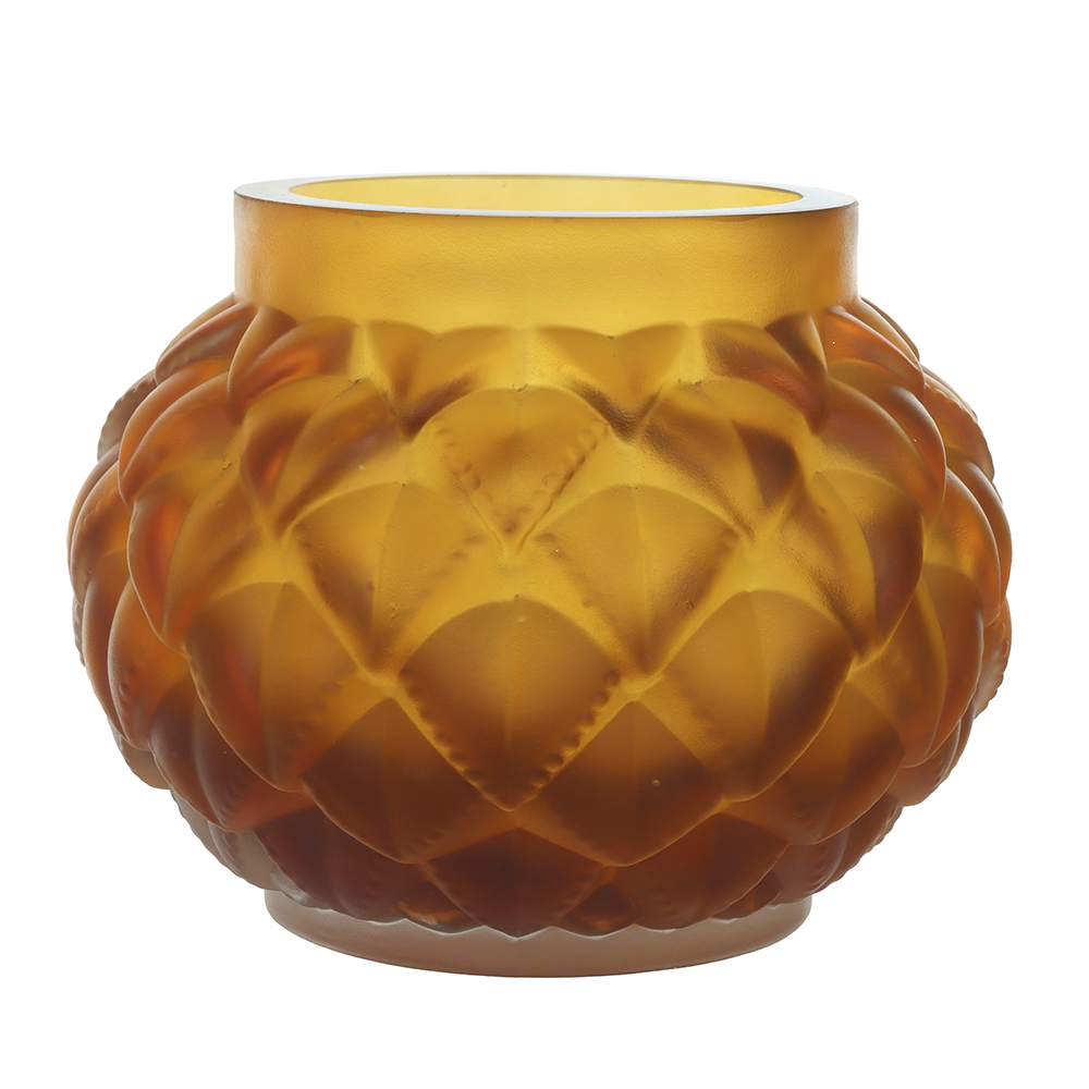 VASO DECORATIVO VIDRO (AMBAR FOSCO) 12cm 16d