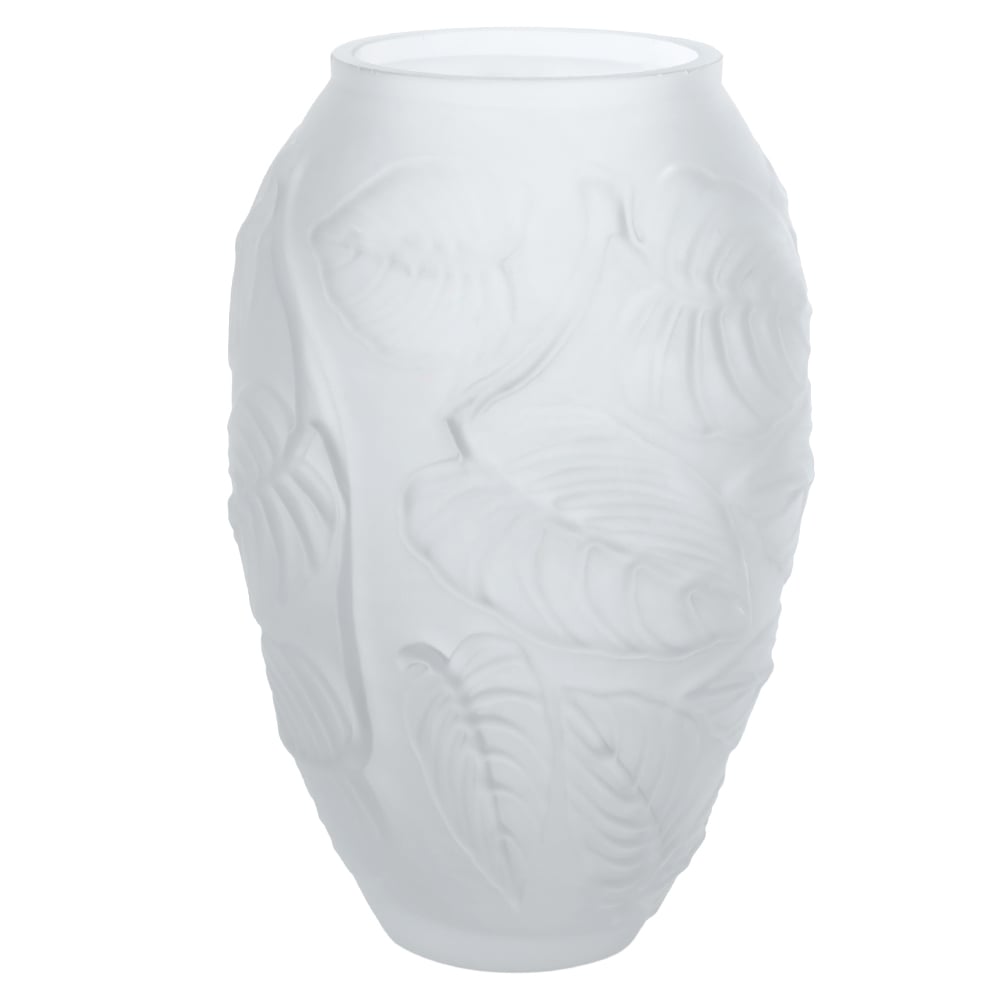 VASO DECORATIVO VIDRO (TRANSPARENTE FOSCO) 33cm 21d