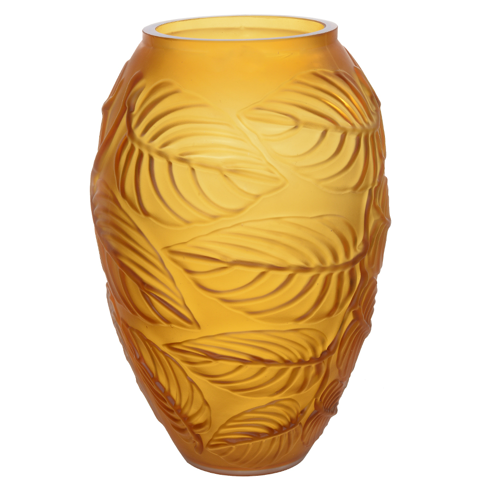 VASO DECORATIVO VIDRO (AMBAR FOSCO) 33cm 21d