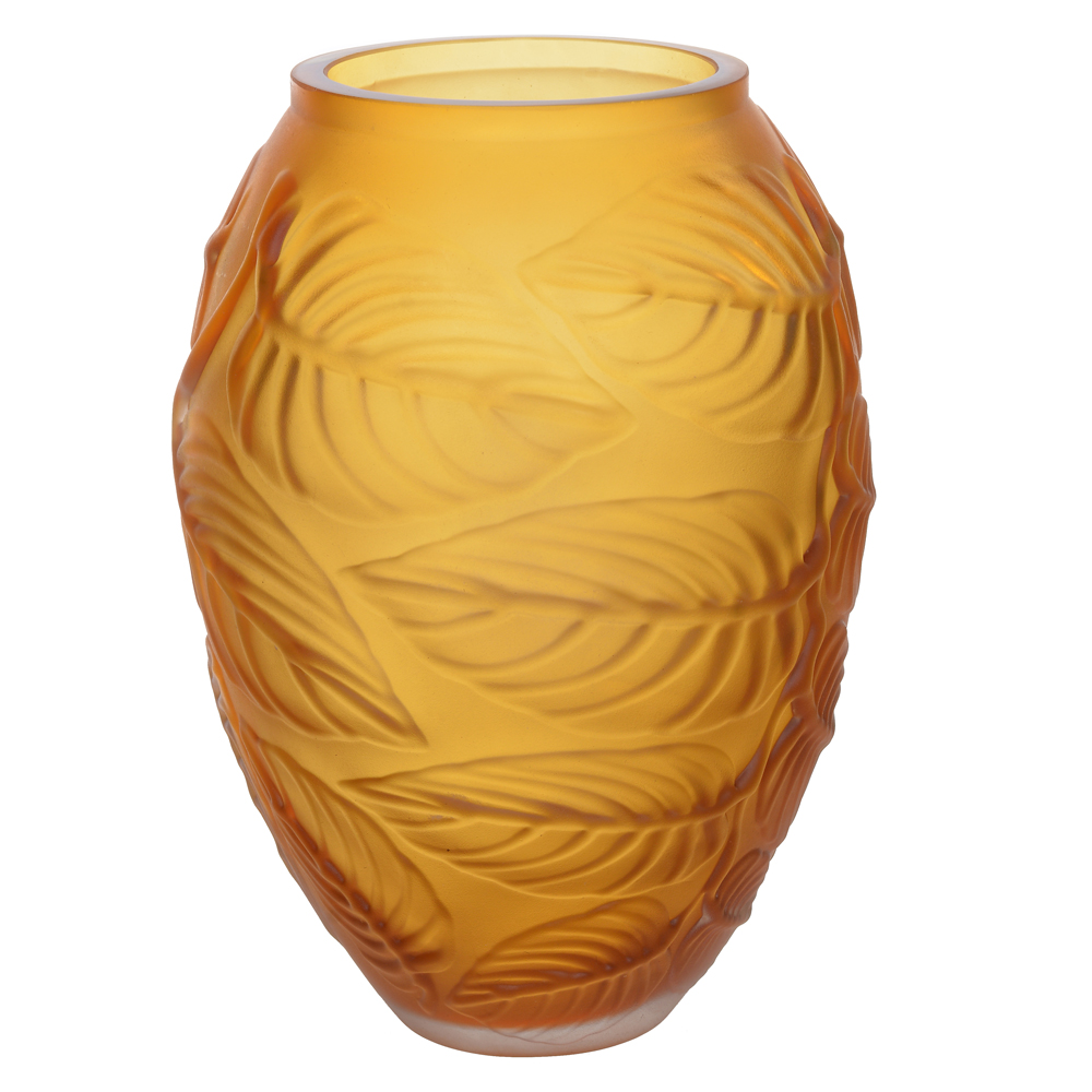 VASO DECORATIVO VIDRO (AMBAR FOSCO) 27,5cm 18d