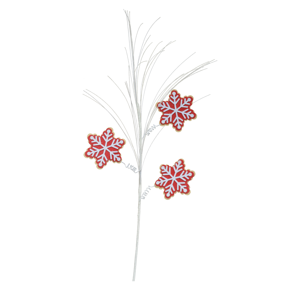 C.FLOCO DE NEVE (VERMELHO BRANCO) 63cm