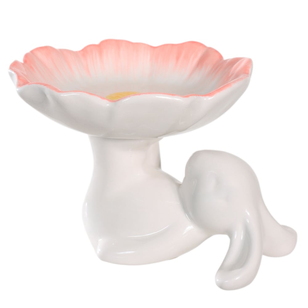 SUPORTE DECORATIVO FLOR (ROSA) 10X12X13cm