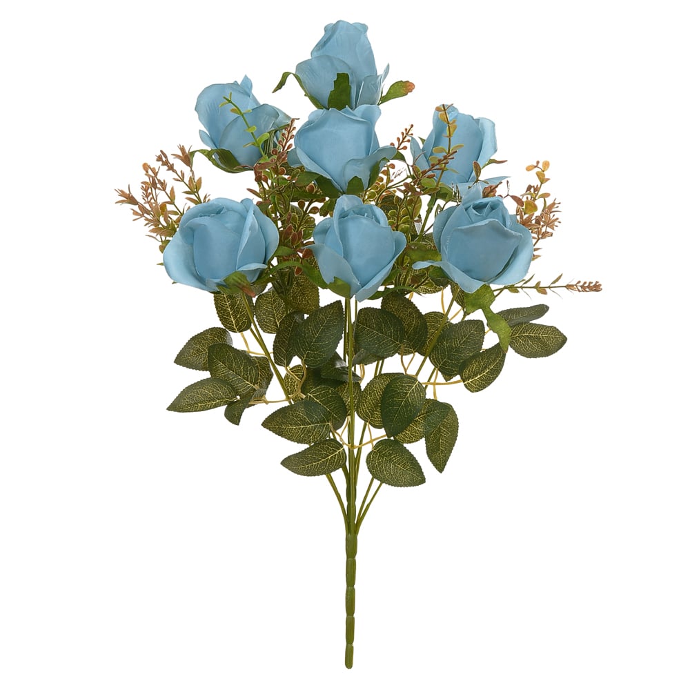B.ROSA BOTAO X12 (AZUL OUTONO) 50cm