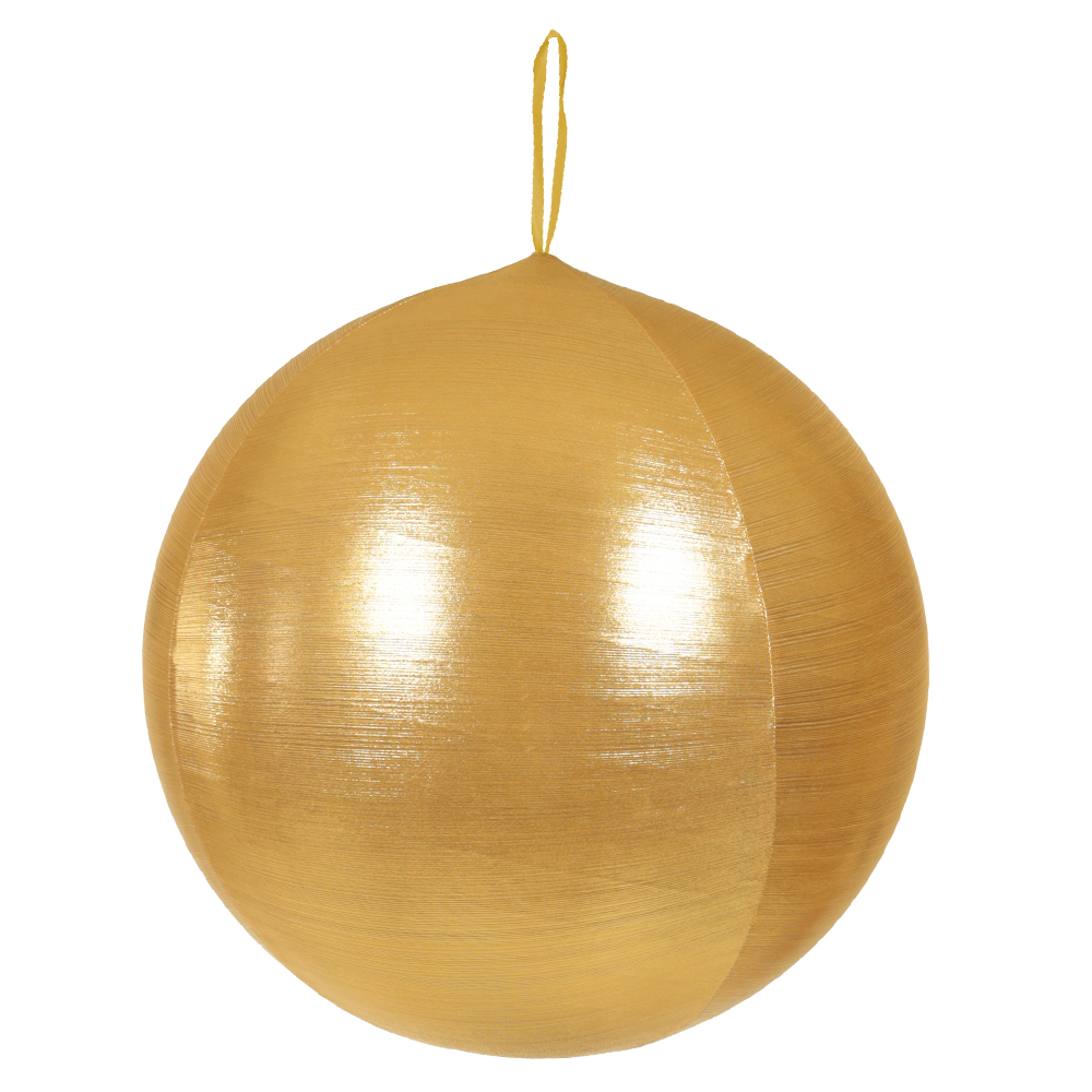 NATAL  BOLA INFLAVEL TECIDO METALIZADO 60cm (DOURADO)