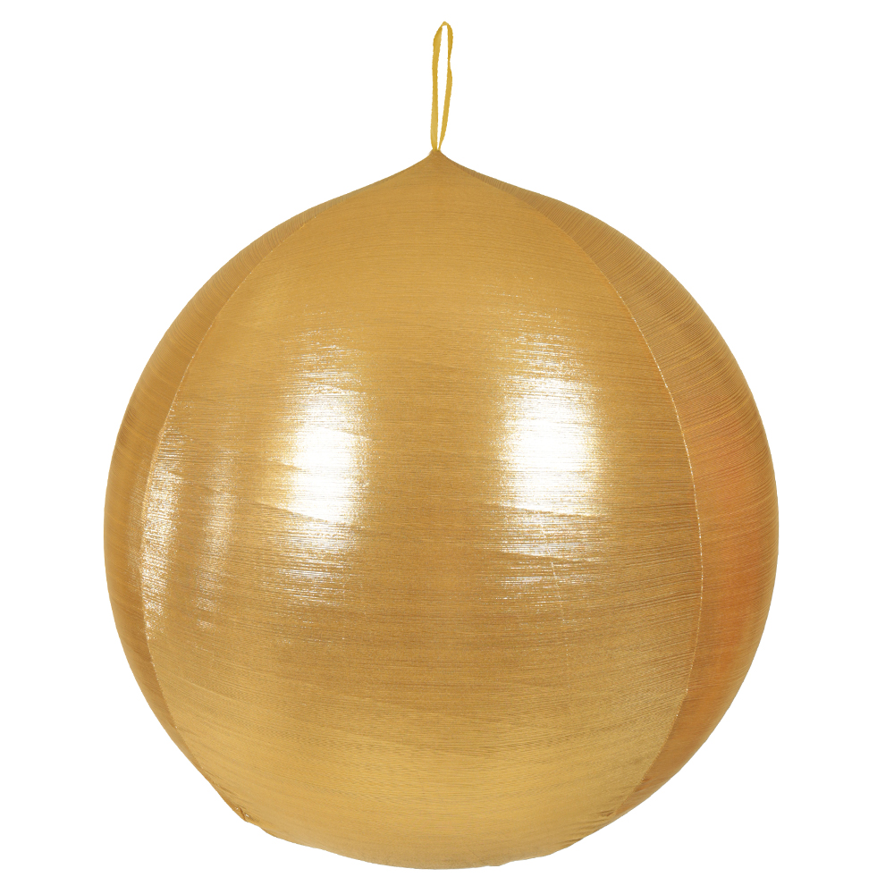 NATAL  BOLA INFLAVEL TECIDO METALIZADO 70cm (DOURADO)